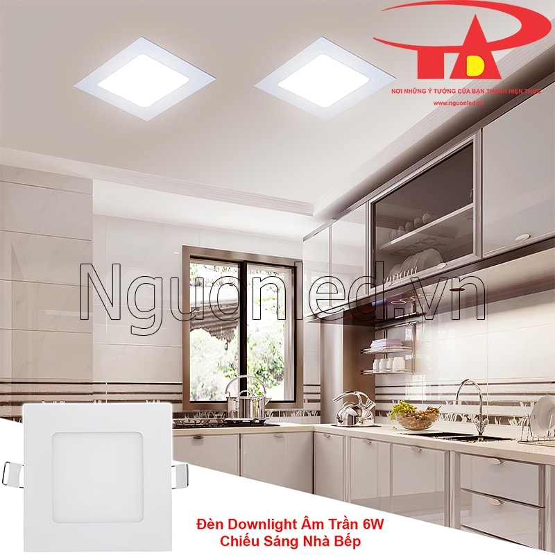 Đèn led âm trần 3 chế độ: Cung cấp ánh sáng mạnh mẽ cho không gian bếp