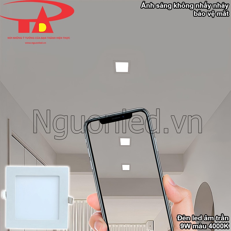 Ánh sáng đèn led 9W không nhấp nháy, bảo vệ mắt