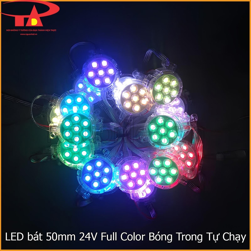 Cụm LED bát 5cm tự động đổi màu IC8206 đầu trong khi được cấp nguồn 24V