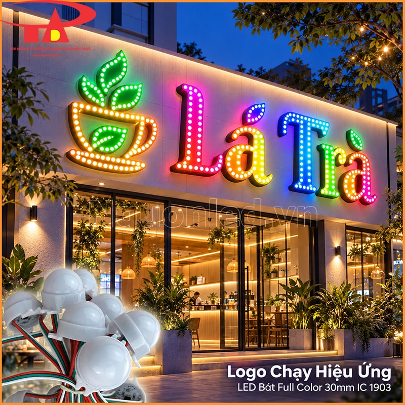 Logo và chữ nổi quảng cáo trang trí bằng LED bát F30 IC1903