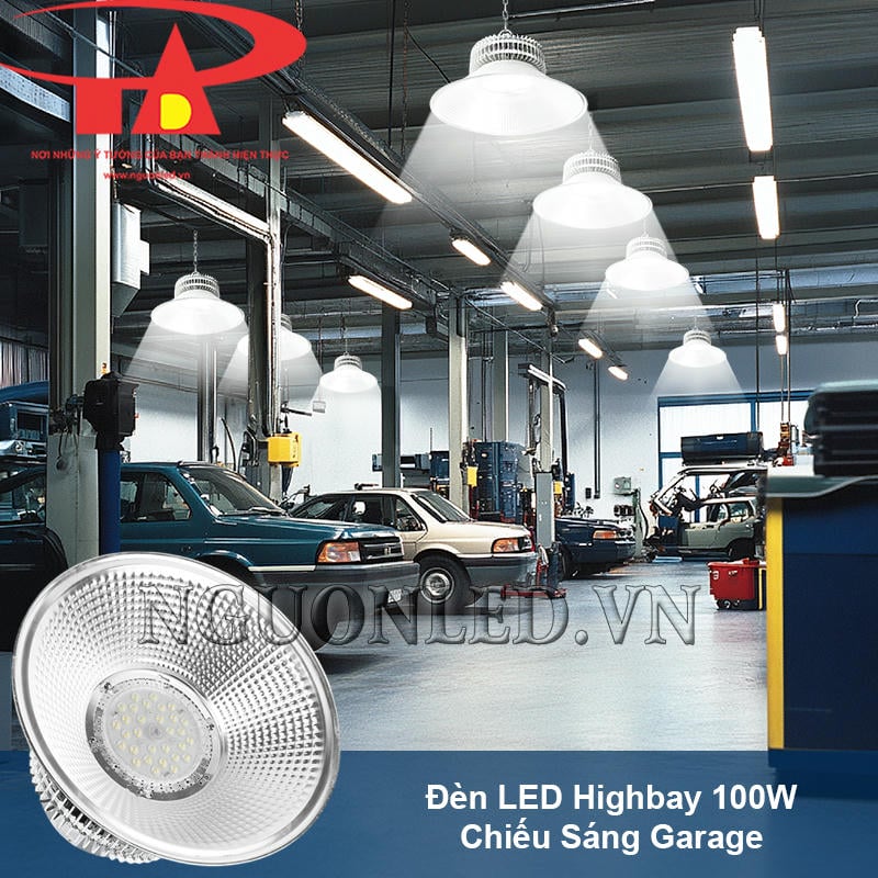 Đèn led nhà xưởng 100W sử dụng cho garage xe hơi