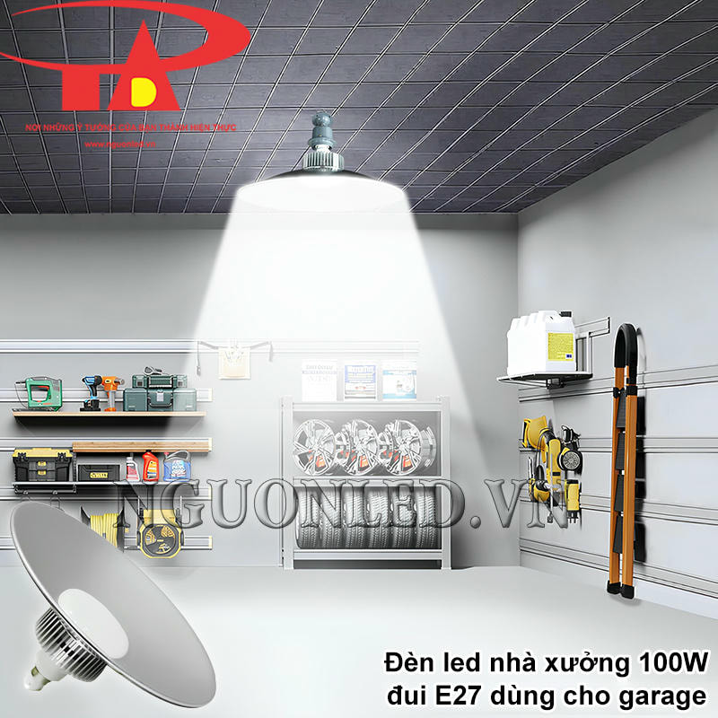 Đèn led nhà xưởng 100W lý tưởng cho garage