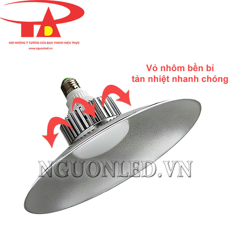 Vỏ nhôm bền bỉ của đèn led nhà xưởng 100W, tản nhiệt nhanh chóng