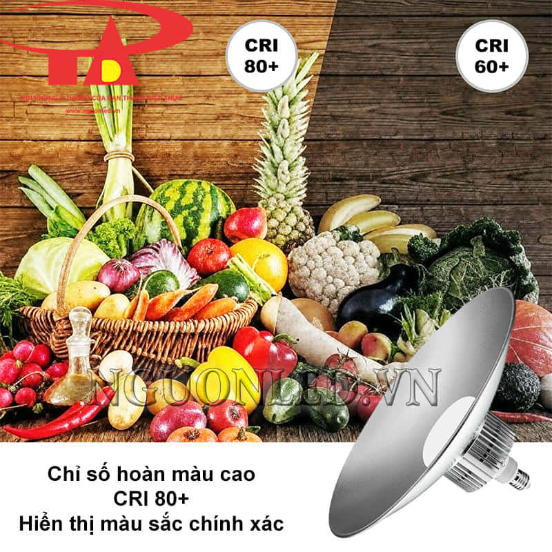 Đèn led chiếu sáng nhà xưởng 100W với độ hoàn màu cao, bảo vệ mắt