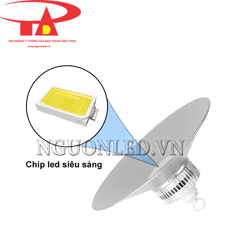 Chip led cao cấp giúp đèn led nhà xưởng 100W có hiệu suất sáng vượt trội