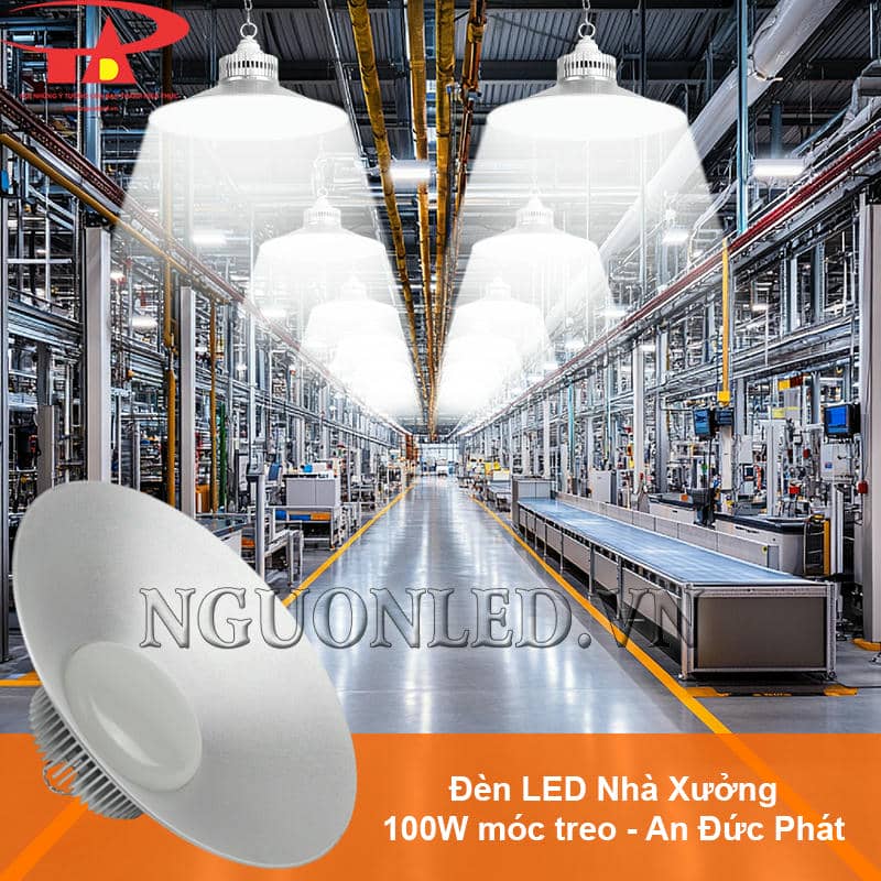 Đèn led treo nhà xưởng 100W tiết kiệm điện năng
