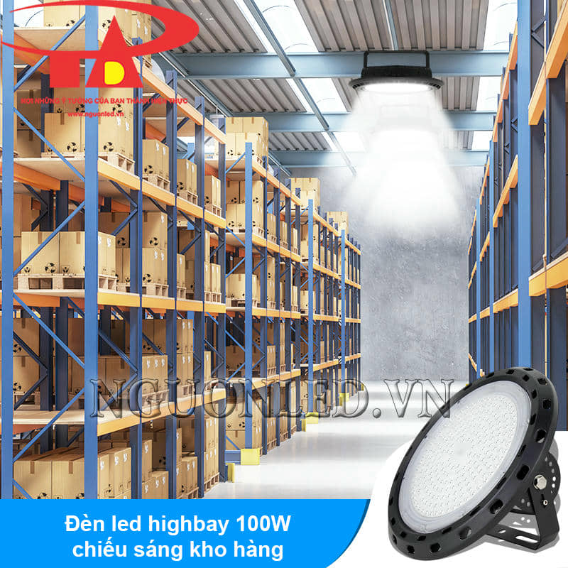Đèn led highbay 100W chiếu sáng kho hàng
