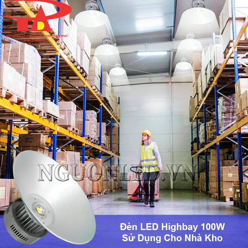 Đèn led highbay 100W tối ưu tầm nhìn cho nhà kho