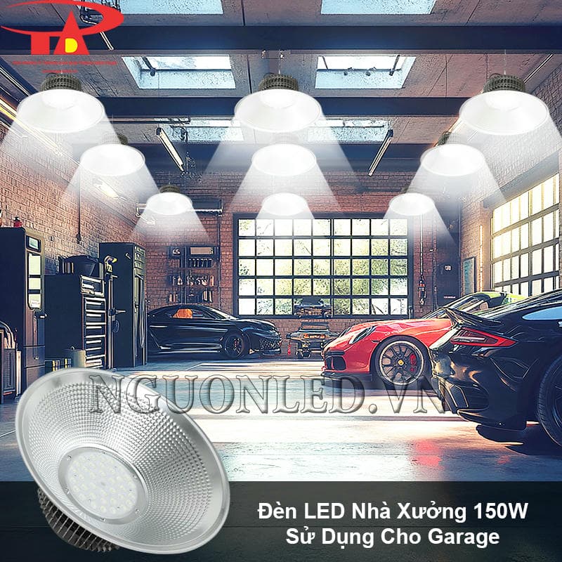 Đèn led nhà xưởng 150W dùng cho garage ô tô chuyên nghiệp
