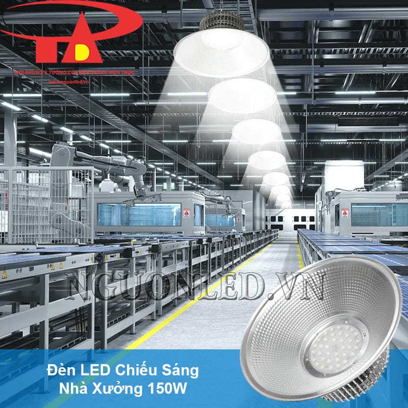 Đèn led chiếu sáng nhà xưởng 150W loại tốt, hoạt động ổn định
