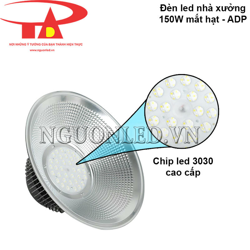 Chip LED SMD 3030 tiên tiến giúp đèn nhà xưởng 150W chiếu sáng hiệu quả