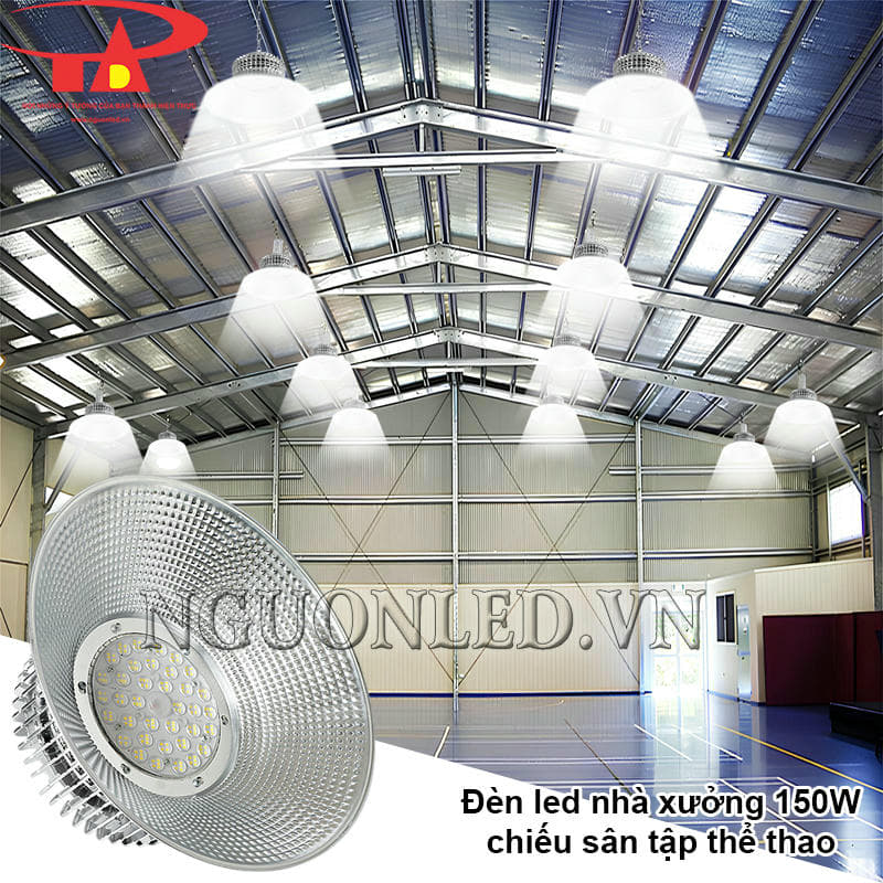 Đèn highbay 150W mang lại không gian sáng rõ cho sân tập thể thao