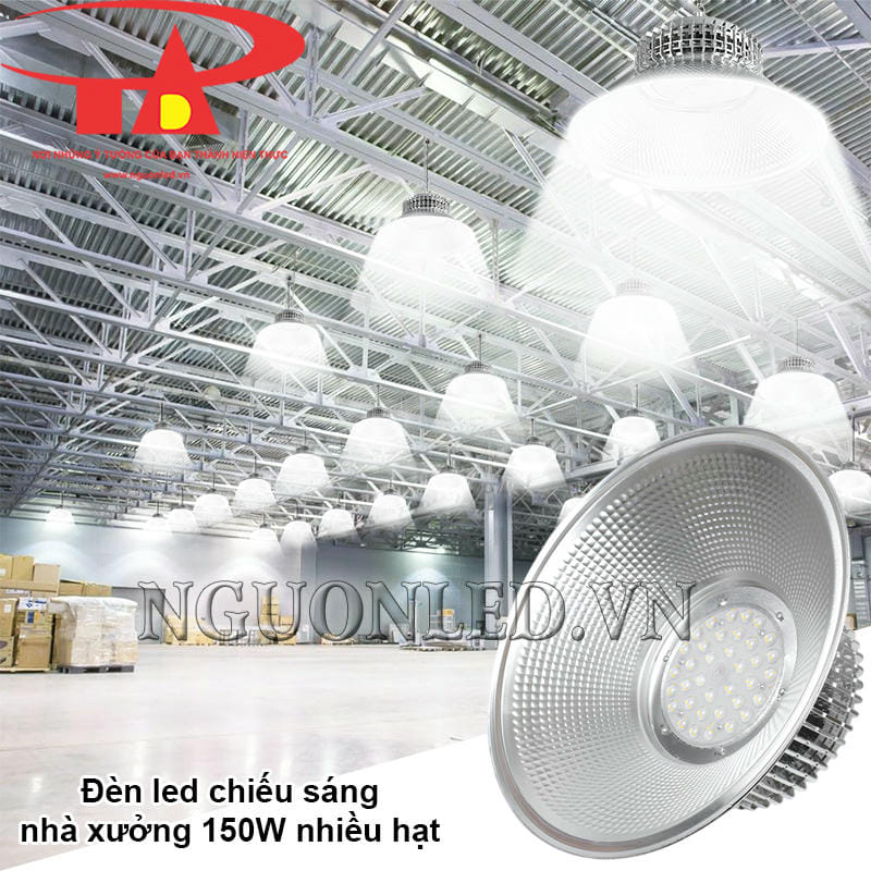 Đèn led nhà xưởng 150W cung cấp ánh sáng mạnh mẽ và ổn định cho kho hàng