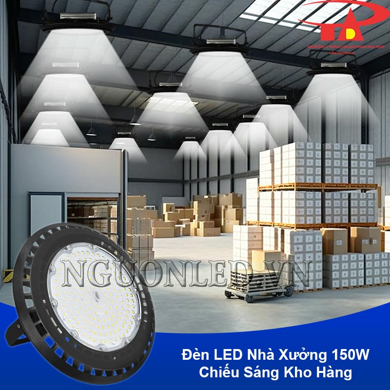 Đèn led highbay 150W sử dụng cho nhà kho luu