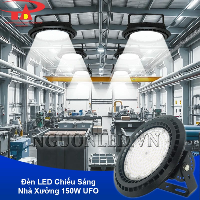 Đèn led chiếu sáng nhà xưởng 150W UFO cao cấp