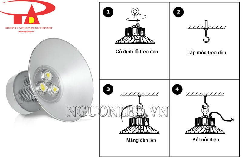 Hướng dẫn lắp đặt đèn led nhà xưởng 150W với các bước đơn giản và an toàn