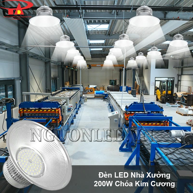 Đèn led chiếu sáng nhà xưởng 200W hiệu suất cao