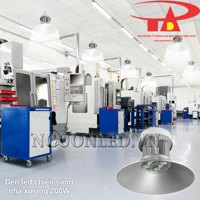Đèn led chiếu sáng nhà xưởng 200W tiết kiệm điện