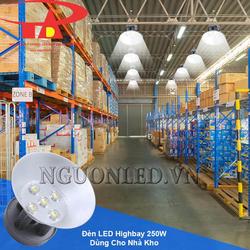 Đèn led nhà xưởng 250W tối ưu ánh sáng cho không gian lưu trữ