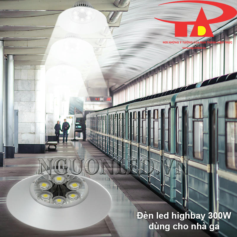 Đèn led highbay đảm bảo ánh sáng đồng đều cho nhà ga