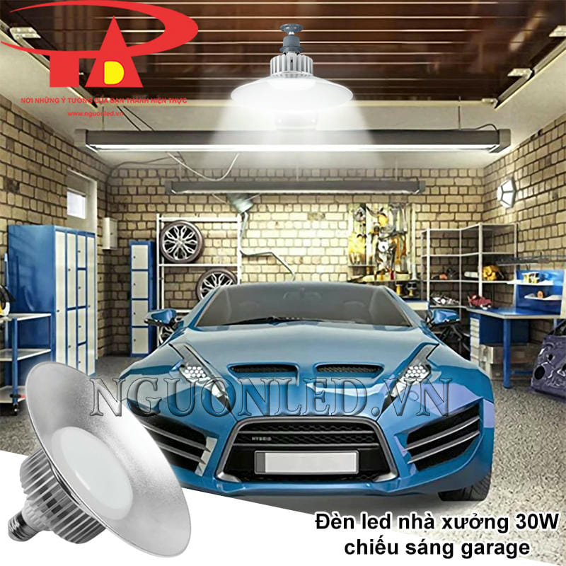 Đèn nhà xưởng 30W E27 dùng cho garage sửa chữa xe