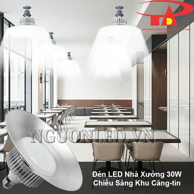Đèn led nhà xưởng 30W đui vặn dùng cho khu căng-tin ăn uống