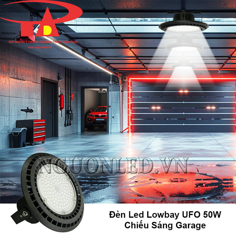 Đèn led nhà xưởng 50W đảm bảo ánh sáng đồng đều cho garage