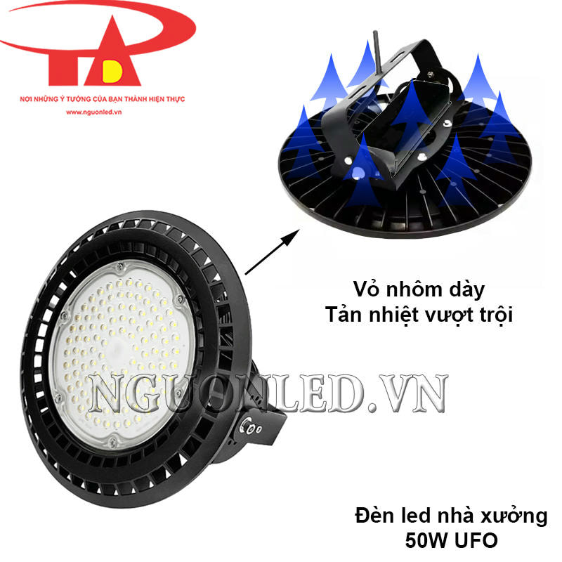 Vỏ nhôm tản nhiệt hiệu quả cho đèn led nhà xưởng 50W