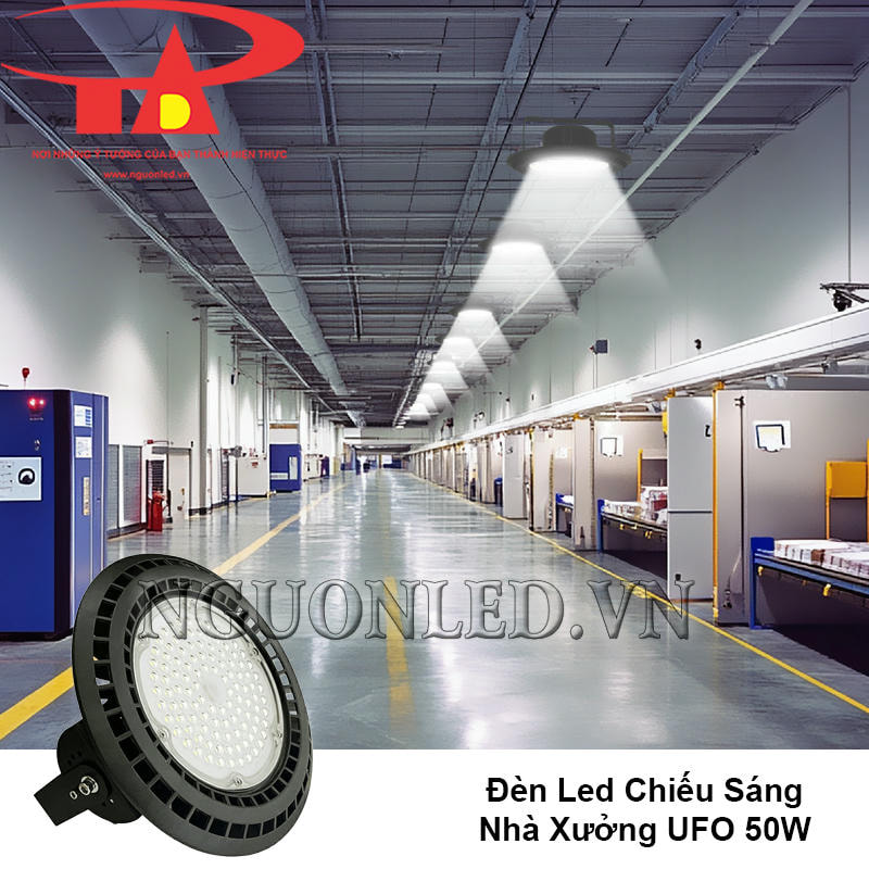 Đèn led chiếu sáng nhà xưởng 50W UFO