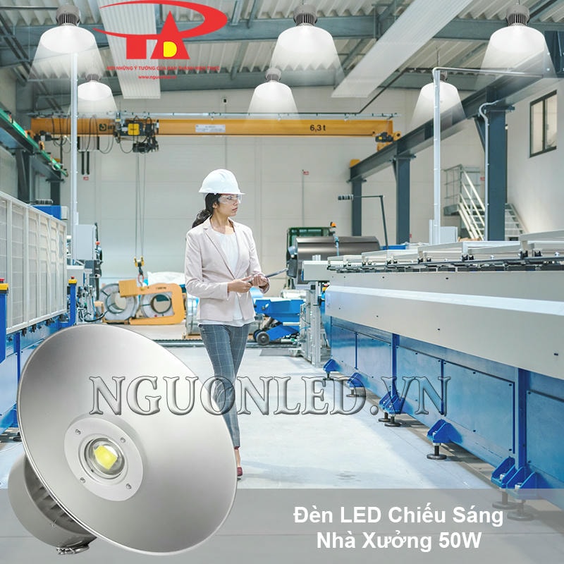 Đèn led chiếu sáng nhà xưởng 50W tiết kiệm điện