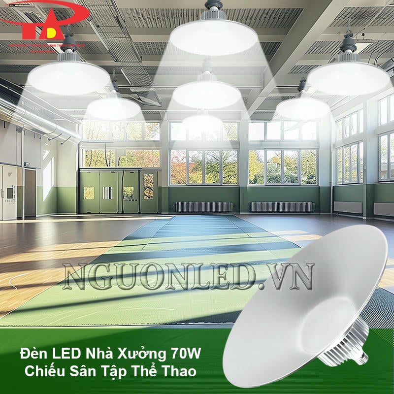 Đèn led nhà xưởng 70W E27 dùng cho sân tập thể thao trong nhà
