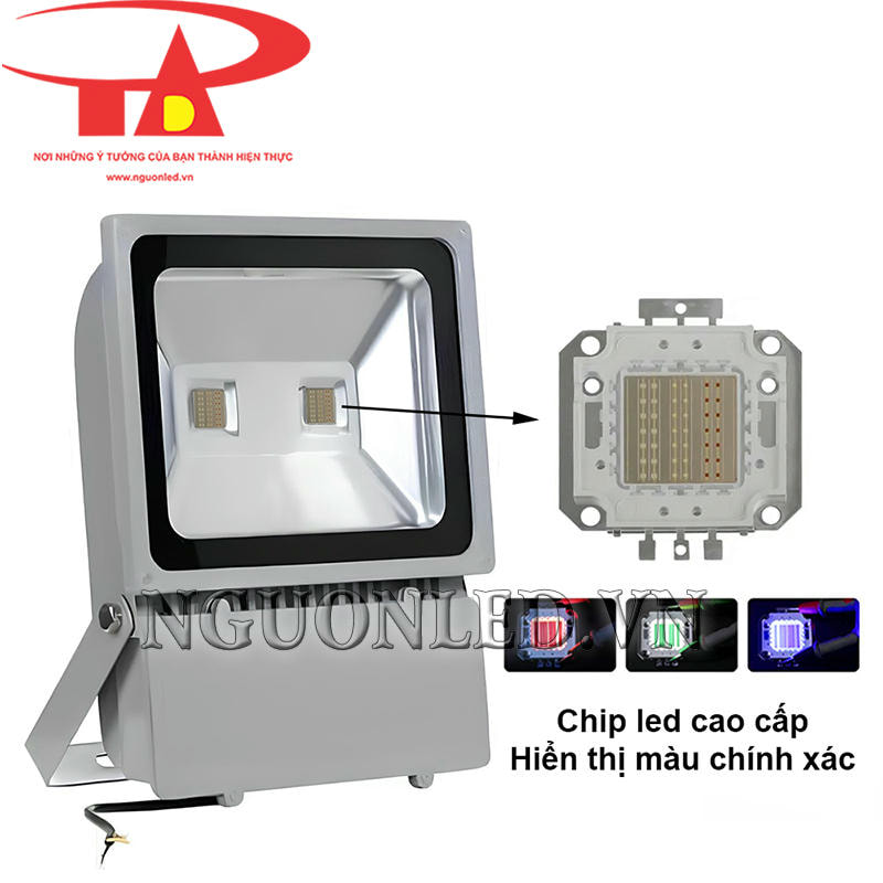 Đèn pha 100W nhiều màu chip led cao cấp