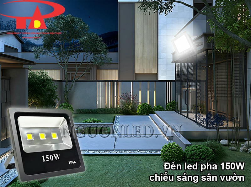 Đèn pha ngoài trời 150W sử dụng cho sân vườn