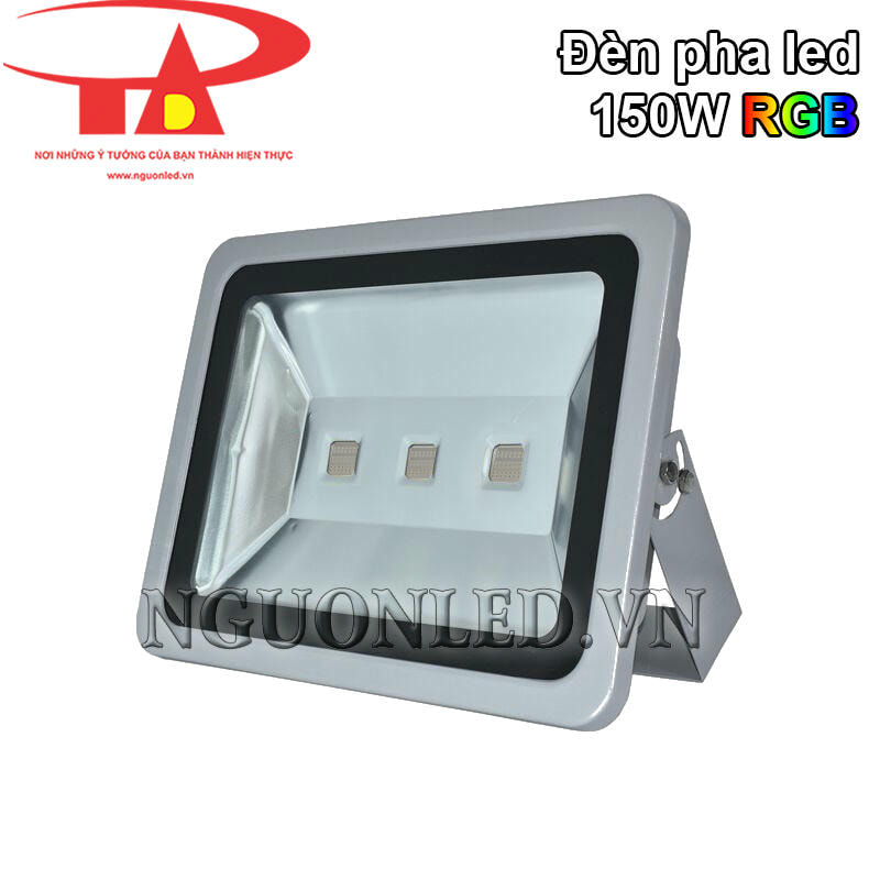 Đèn led pha 7 màu vỏ xám loại tốt, siêu sáng