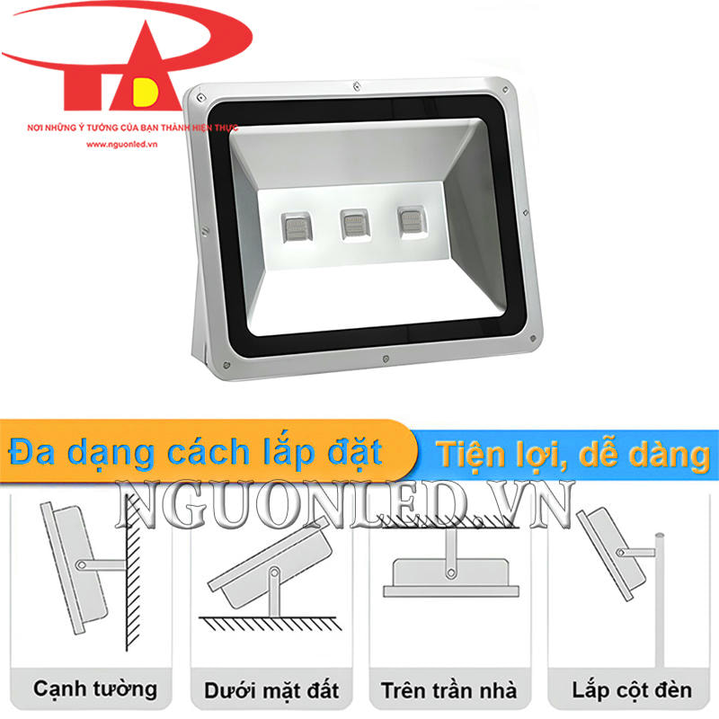 Đèn led pha đổi màu 150W đa dạng kiểu lắp đặt