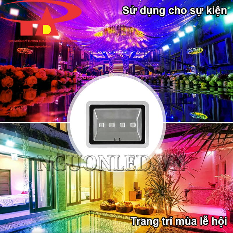 Đèn led pha đổi màu 200W dùng cho sự kiện và mùa lễ hội