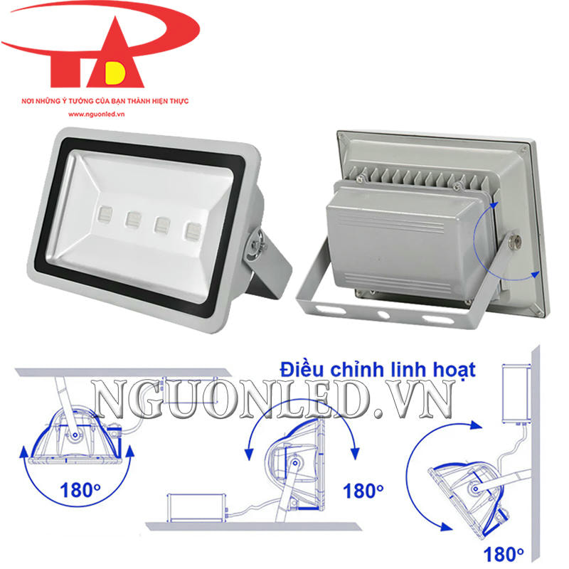 Đèn led pha nhiều màu 200W điều chỉnh 180 độ