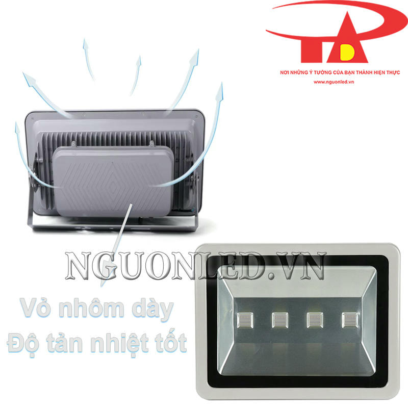 Đèn pha đủ màu 200W vỏ nhôm dày đặc, tản nhiệt vượt trội