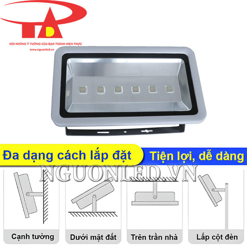 Đèn led pha đủ màu 300W đa dạng cách lắp đặt