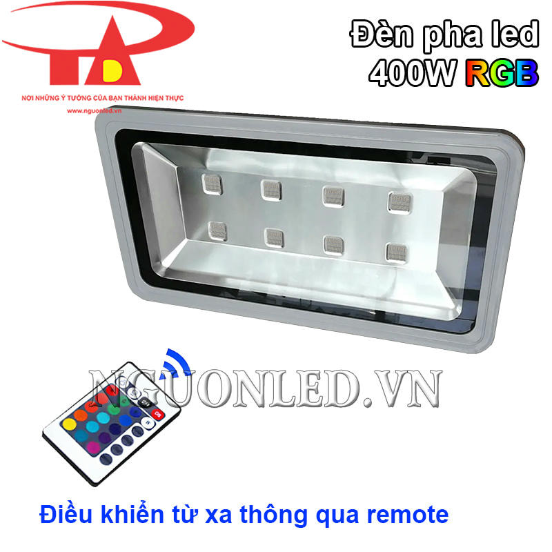 Đèn led pha 400W đổi màu điều khiển từ xa bằng remote