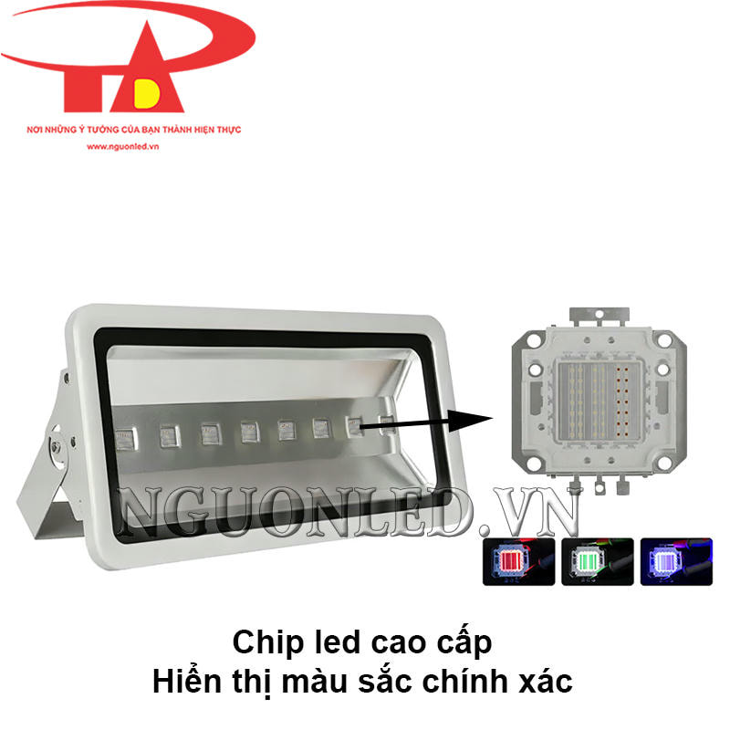 Đèn pha đổi màu 400W chip led cao cấp, hiển thị màu chính xác