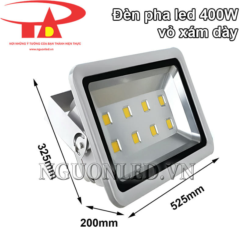 Kích thước đèn pha 400W 2 hàng led