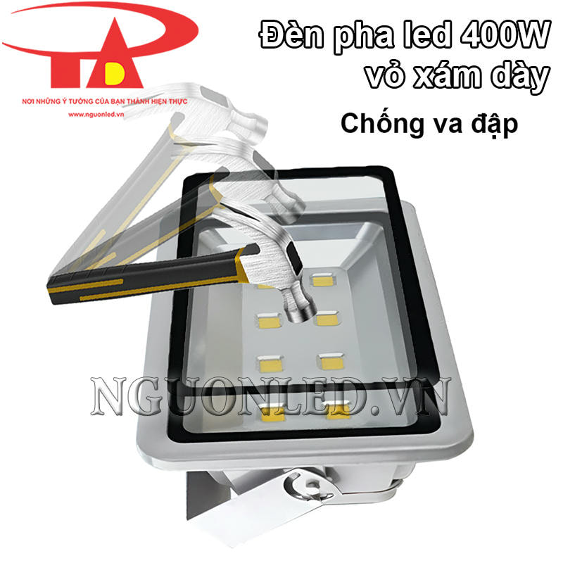 Đèn pha 400W cao cấp, mặt kính cường lực