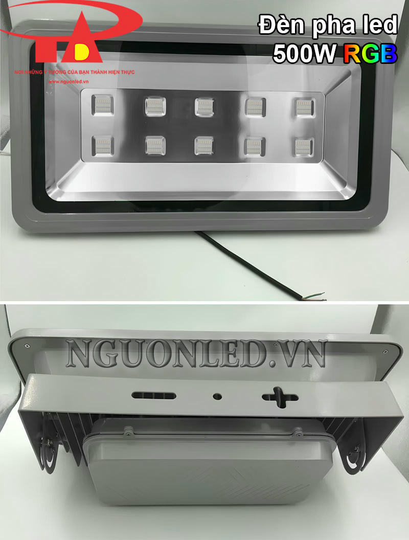 Đèn led pha nhiều màu 500W vỏ nhôm dày đặc