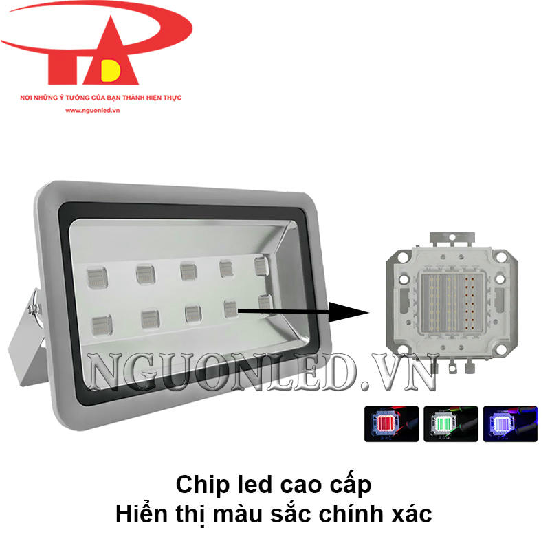 Đèn pha 500W đổi màu chip led cao cấp, hiển thị chính xác