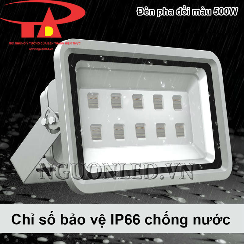 Đèn pha led đổi màu 500W IP66 chống nước