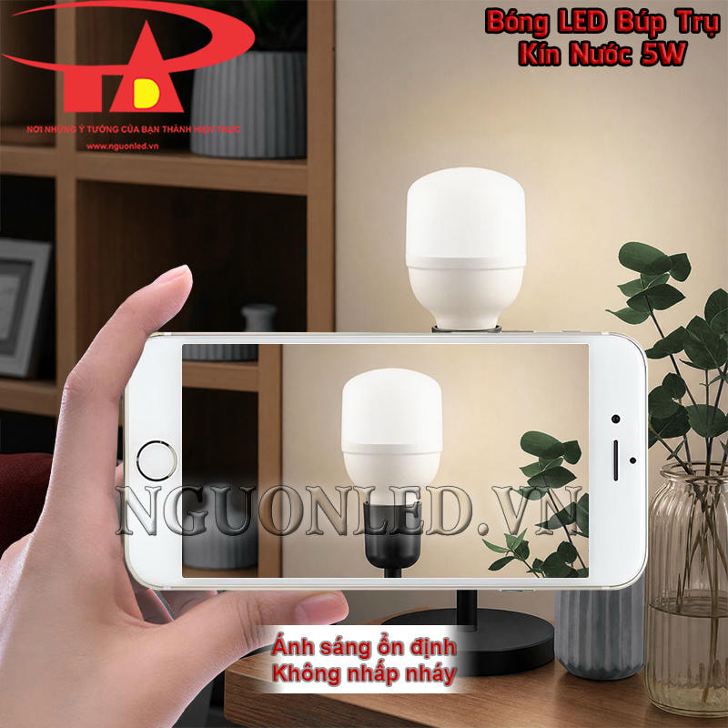 Bóng LED 5W kín nước có trạng thái phát sáng tương đối ổn định, hạn chế cảm giác chập chờn khi quan sát
