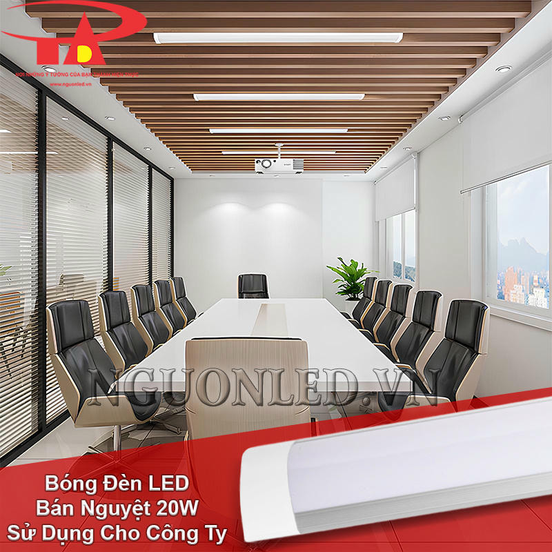Bóng đèn tuýp LED bán nguyệt 20W dùng cho phòng họp bên trong công ty