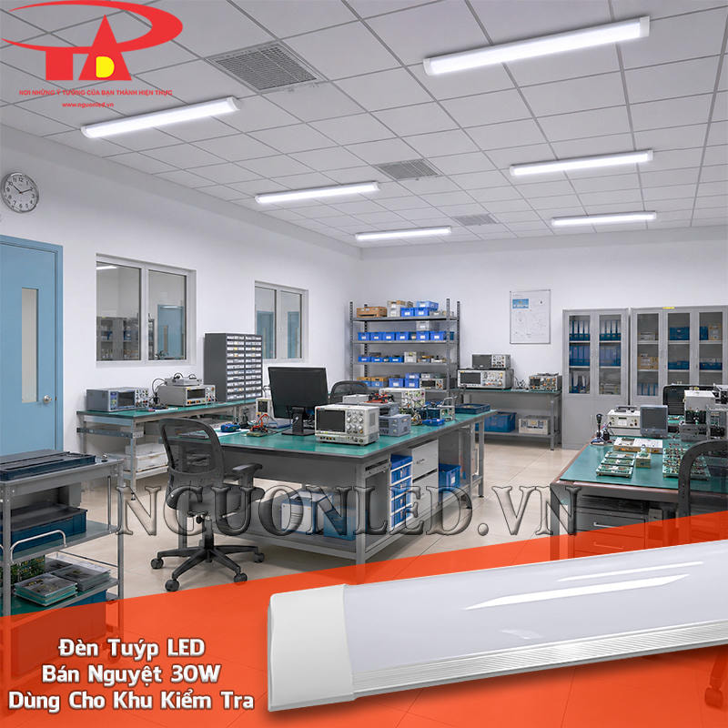 Đèn LED tuýp bán nguyệt 30W chiếu sáng khu kiểm tra và soạn hàng, hỗ trợ đọc tem, mã và quan sát bao bì