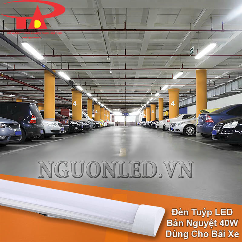 Bóng LED bán nguyệt 40W phù hợp cho bãi xe, hỗ trợ quan sát và di chuyển dễ dàng